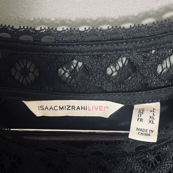 Isaac Mizrahi Live Black Sheath Dress Lace XL - Picture 4 of 6